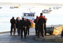 Realizan reconstitución de escena del asesinato del mariscador en Estaquilla.