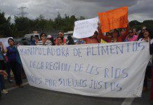 Por más de dos horas manipuladoras cortaron ruta 5 en Los Ríos