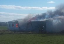 Millonarias pérdidas dejó incendio de inmueble en Administración Rupanco Puerto Octay.