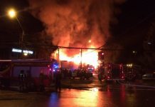 Incendio afecto a oficinas de ex Central Unitaria de Trabajadores, CUT de Puerto Montt.