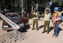 Postes chocados es la principal causa de cortes de energía en la provincia de Osorno.