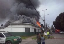 Incendio destruye retén de Quepe en La Araucanía