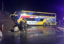 Dos muertos y nueve heridos tras choque entre un bus y un automóvil en Valdivia.