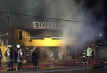 Incendio afectó a una imprenta en la ciudad de Osorno.