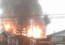 Incendio declarado en #Osorno dejó tres viviendas dañadas y 4 personas lesionadas