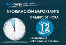Hoy sábado se cambia a horario de invierno
