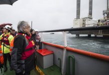 Presidente Piñera inspeccionó obra de construcción del Puente sobre el Canal de Chacao