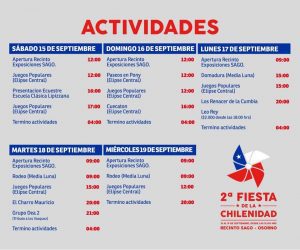 Inauguran oficialmente 2da Fiesta de la Chilenidad en recinto Sago prometiendo grandes sorpresas
