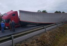 Camión volcó esta mañana en la ruta 5, comuna de San Pablo