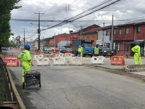 Este lunes se realizó cambio de pista en avenida República para tránsito de vehículos