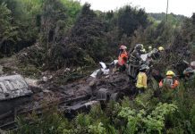 Accidente dejó a conductor de camión con lesiones y principio de hipotermia
