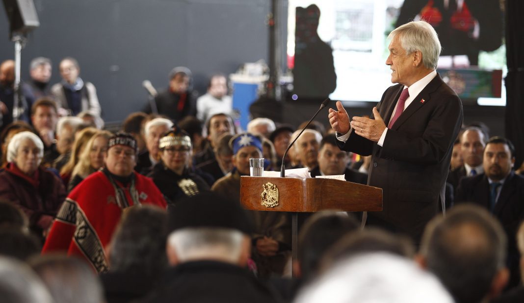 Presidente de la Republica, anuncia el Acuerdo Nacional por el Desarrollo y la Paz en La Araucanía.
