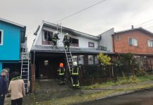 Tras incendio una casa resultó con el 60 % de daños en Puerto Montt