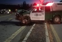 Dos fallecidos deja trágico accidente protagonizado por un vehículo de Carabineros con uno particular en la comuna de La Unión