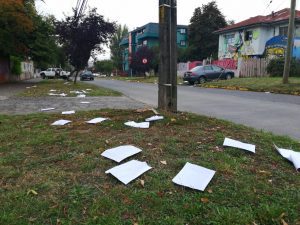 Decenas de documentos del Hospital Base de Osorno aparecieron en plena vía pública de la ciudad