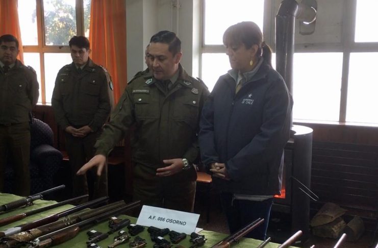 Un total 96 armas han sido entregadas a Carabineros durante el 2019