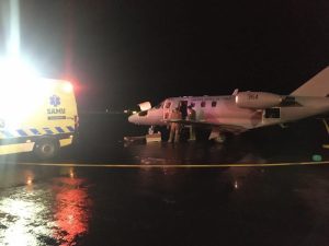 Fuerza Aerea de Chile traslado a paciente con virus hanta desde Valdivia a Concepción