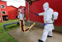 Municipio desarrolla sanitización en condominios sociales prevenir contagio de Covid-19