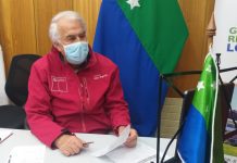 Podcast Primera Hora: Intendente Regional llama a participar del Plebiscito con los resguardos sanitarios recomendados. Intendente Harry Jurgensen en una de las constantes videoconferencias que sostiene a diario Foto: Gentileza Coico Brown)