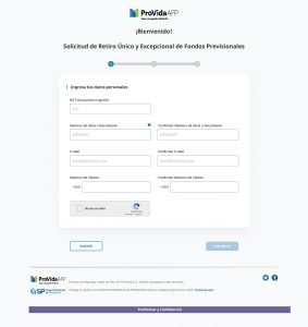 Así es el formulario que habrá que llenar para solicitar el retiro del 10% de las AFP