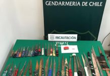 Masiva incautación de armas blanca hechiza se realizó al interior de módulo de alta peligrosidad en la cárcel Alto Bonito