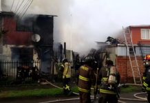 Incendio deja casa destruida y otras viviendas dañadas en Osorno
