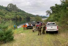 GOPE se unió a la búsqueda de trabajador que desapareció en el río Traiguén, en La Unión