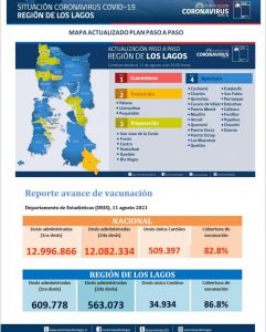 Los Lagos registra baja considerable en número de hospitalizados por Covid-19