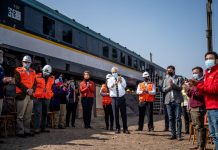 Piñera supervisó obras del tren Santiago- Melipilla