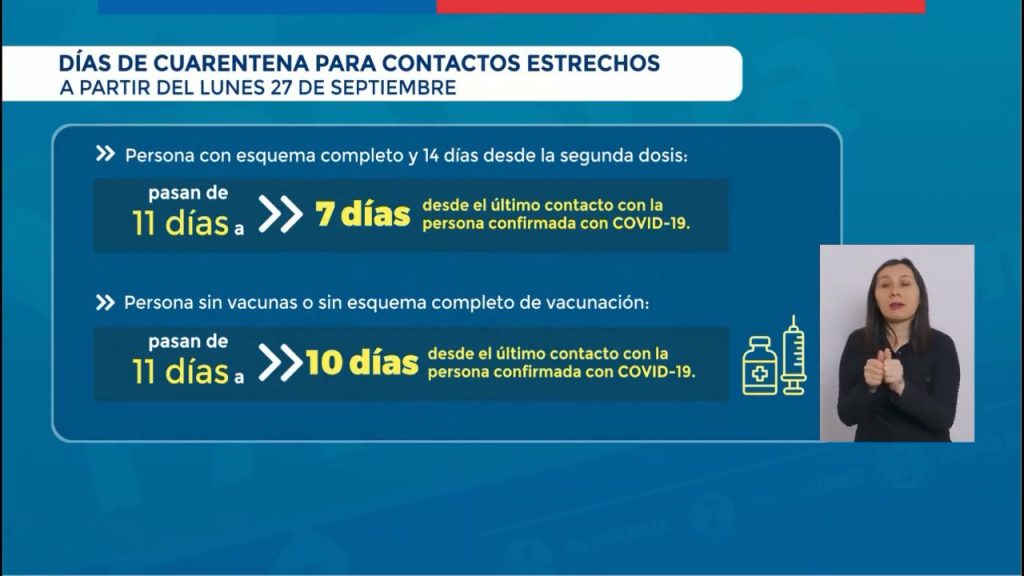 Minsal anunció modificaciones de cuarentenas para contactos estrechos de covid-19