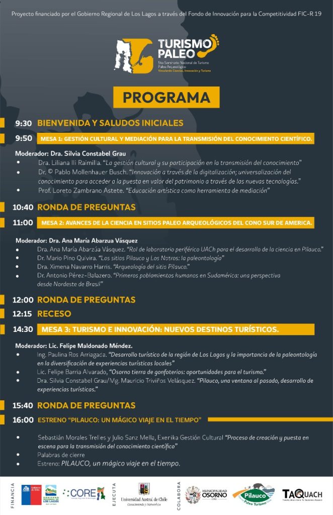 Este jueves se desarrollará Seminario Nacional de Turismo Paleo arqueológico centrado en Pilauco