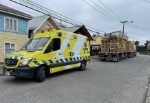 Hombre murió tras caer desde un camión de carga de pallet en Puerto Montt