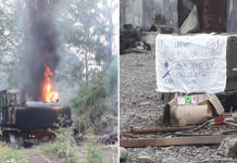 Nuevo ataque incendiario dejó dos containers y una retroexcavadora destruidos en La Araucanía