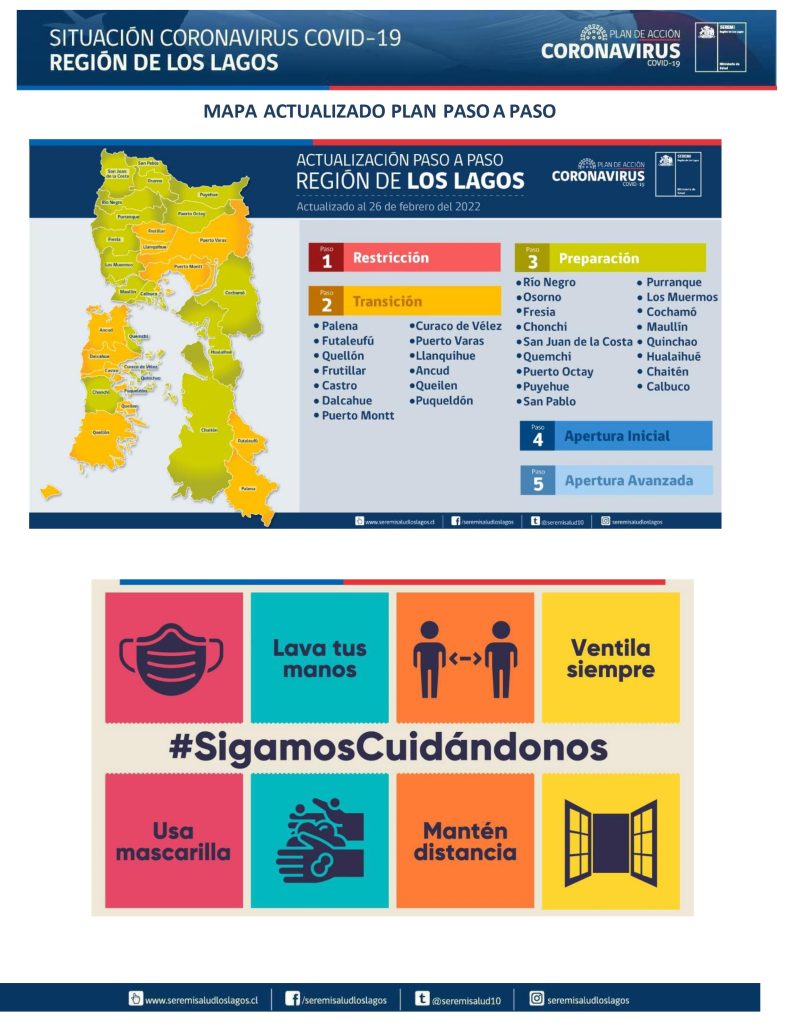 1.701 contagios y 9 decesos por covid se reportaron este domingo en la región de Los Lagos