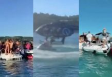 En lanchas y helicóptero: Polémica por fiesta realizada en pleno Lago Villarrica en Pucón