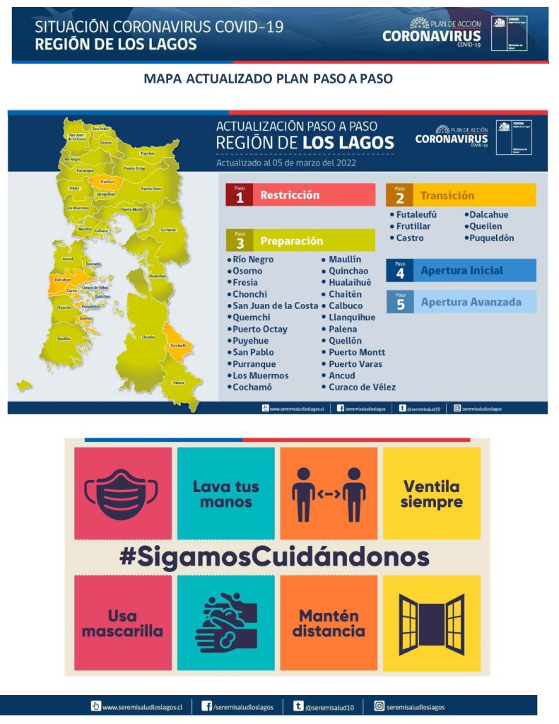 1.423 contagios y once fallecidos dejó el covid-19 este sábado en la región de Los Lagos