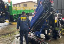 PDI recupera en Puerto Montt grúa avaluada en $71 millones robada en Los Vilos