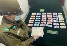 Incautan pasta base de cocaína en el interior de un auto en Calbuco