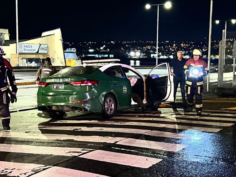 Un carabinero lesionado deja choque de radiopatrulla en Puerto Montt