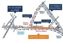 Implementan desvíos de tránsito por trabajos en avenida Ibáñez de Puerto Montt