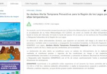 Decretan alerta temprana preventiva por altas temperaturas en la región de Los Lagos