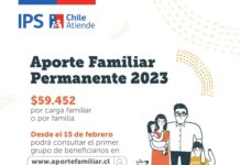 Inició el pago del Aporte Familiar Permanente 2023 para el primer grupo de beneficiados