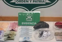 Purranque: persecución policial terminó con un auto volcado y un detenido por porte de drogas
