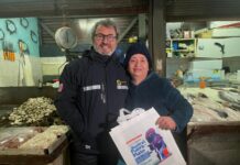 En el mercado presidente Ibáñez de Puerto Montt Sernapesca lanzó campaña de la veda de la merluza austral