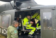 FACH evacuó en helicóptero a adulta mayor que sufrió una fractura en sector cordillerano