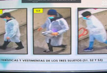 Primeras imágenes del robo en Desarrollo Social: Sujetos vestían delantal blanco y no portaban máquinas de fumigación
