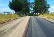 Asfaltado en camino Crucero Nuevo – Anima La Pampa en Purranque presenta un 20% de avance