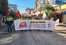 Manifestación convocada por la CUT se realizó en las principales calles de Osorno