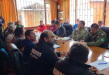 En Entre Lagos realizan COGRID provincial tras Alerta Temprana Preventiva en Complejo volcánico Puyehue – Caulle