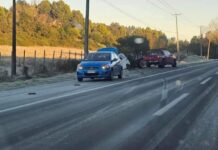 Diversos accidentes de tránsito ocurrieron en la Región de Los Lagos producto de la escarcha en las rutas